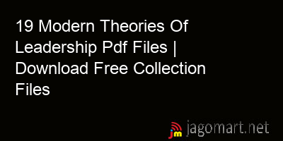 picture 19 Modern Theories Of Leadership Pdf Files | Download Free Collection Files