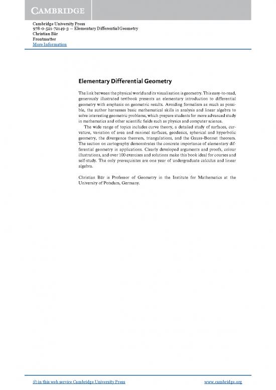 picture Geometry Pdf 166411 | 9780521721493 Frontmatter