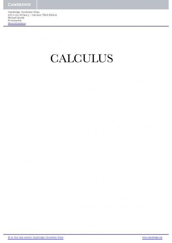 picture_Calculus Pdf 168664 | 9780521867443 Frontmatter