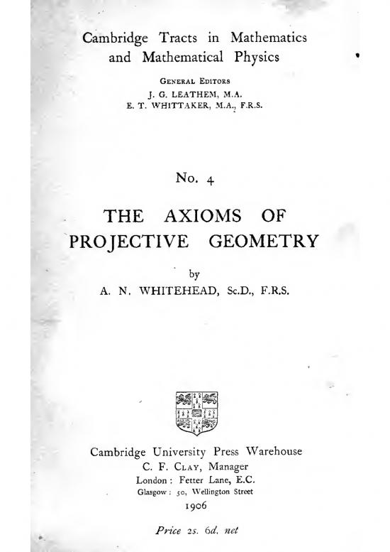 picture1_Geometry Pdf 166348 | Axioms Projective Geometry Whitehead