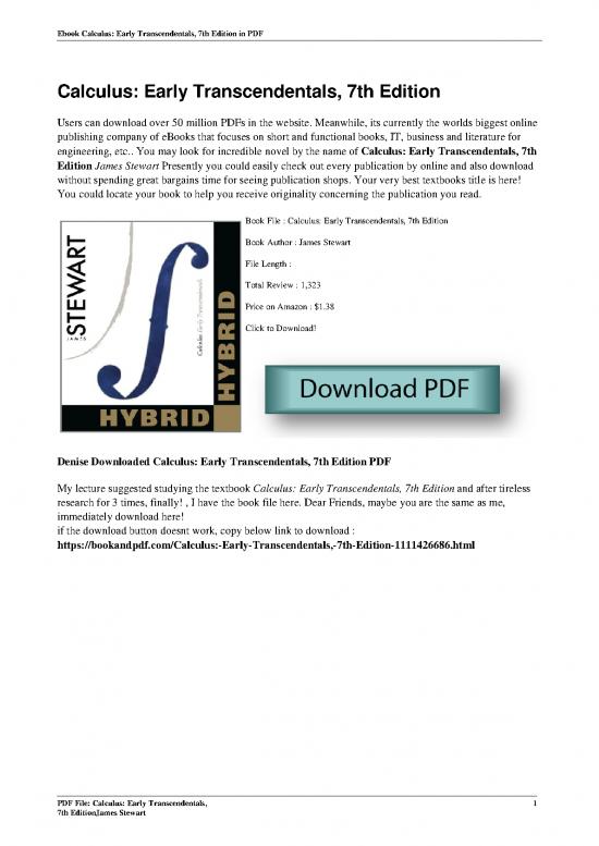 picture_Calculus Pdf 168716 | Calculus Early Transcendentals 7th Edition By James Stewart