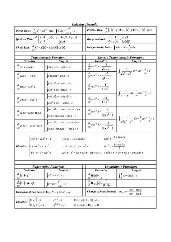 picture_Calculus Pdf 168974 | Calculus Formulas