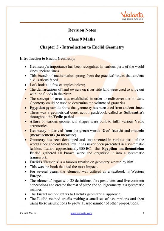 picture_Geometry Pdf 168583 | Cbse Class 9 Maths Notes Chapter 5 Introduction To Euclids Geometry