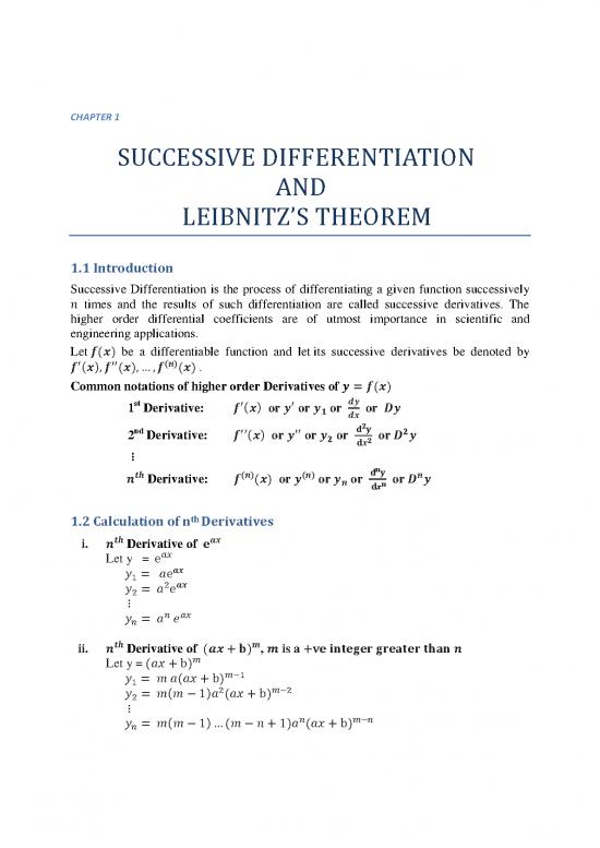 picture_Differentiation Pdf 168874 | Chapter 1 Successive Differentiation