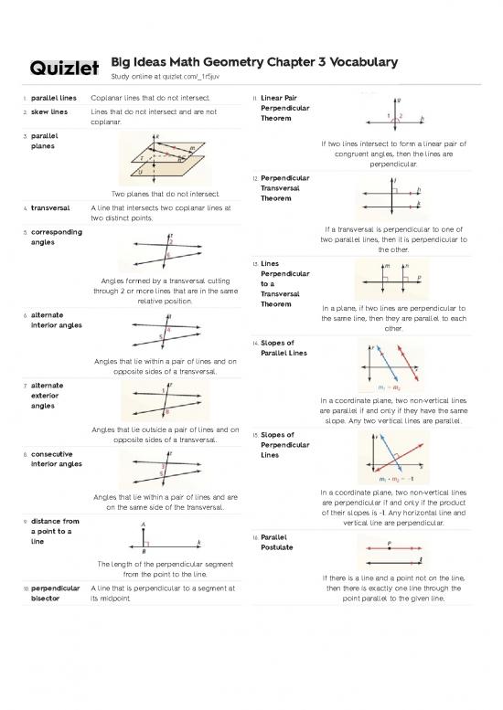 picture Geometry Pdf 167475 | Chapter 3 Postulatesand Theorems