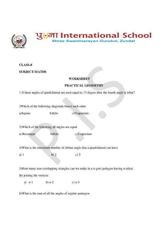 picture1_Geometry Pdf 167102 | Class 8 Maths Ch 4 Worksheet  June   Nandita