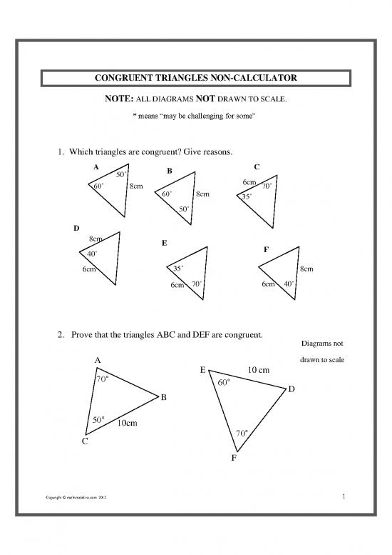 picture_Congruent Triangles Pdf 167341 | Congruent Triangles With Solutions