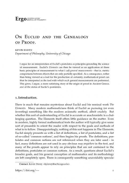 picture_Euclid Elements Pdf 167897 | Davey, On Euclid And The Genealogy Of Proof