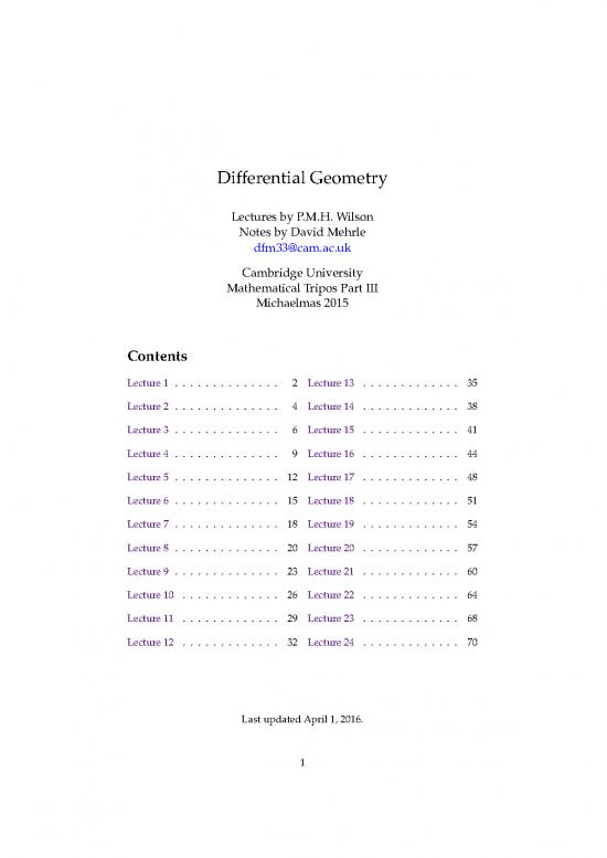 picture Geometry Pdf 167056 | Diffgeo Partiii Notes