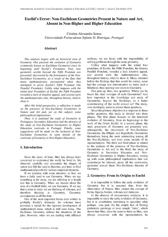 picture_Geometry Pdf 166611 | Euclids Error Non Euclidean Geometries Present In Nature And Art Absent In Non Higher And Higher Education