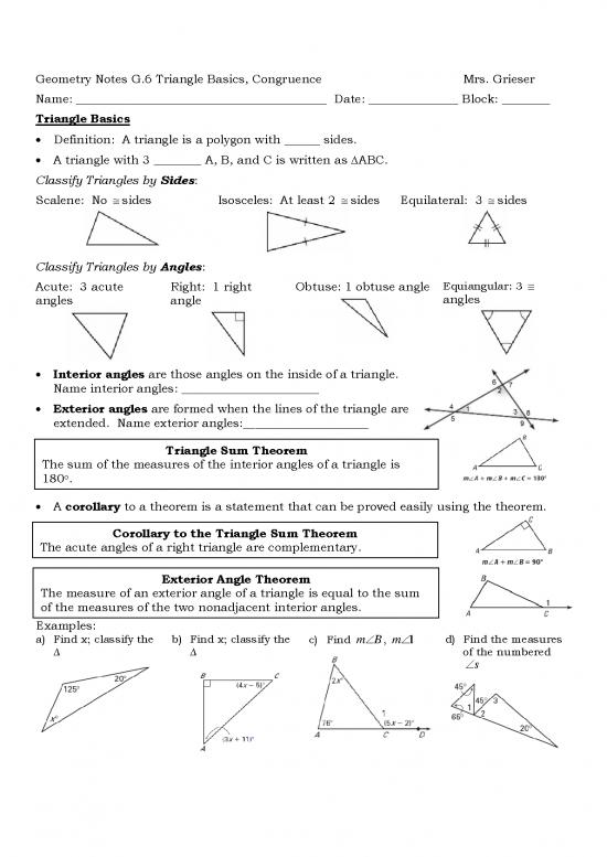 picture_Geometry Pdf 167784 | Geo 6 1 2 Triangle Basics Congruence Notes Pdf