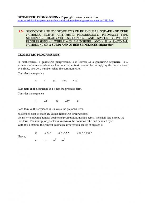 picture_Geometric Progression Pdf 166782 | Geometric Progressions