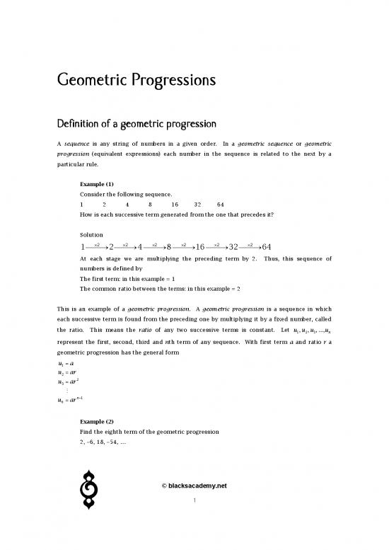 picture_Geometric Progression Pdf 167445 | Geometricprogressions