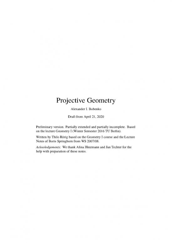 picture_Geometry Pdf 168633 | Geometry1 Projective