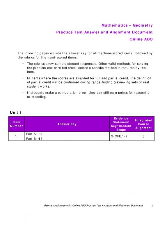 picture1_Geometry Pdf 166416 | Geometry Answer Keys For Computer Based (non Accommodated), And Tts Tests