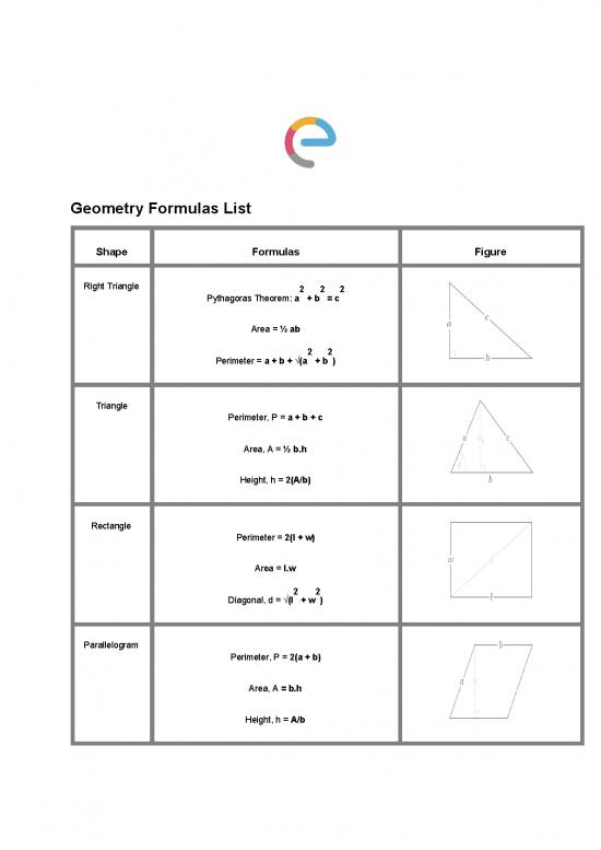 picture_Geometry Pdf 166477 | Geometry Formulas