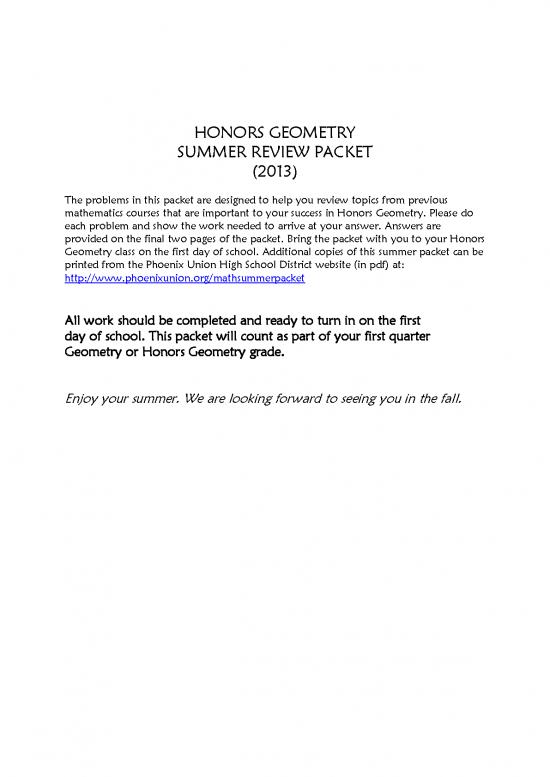 picture_Geometry Pdf 168404 | Geometry Honors Summer Packet 2013