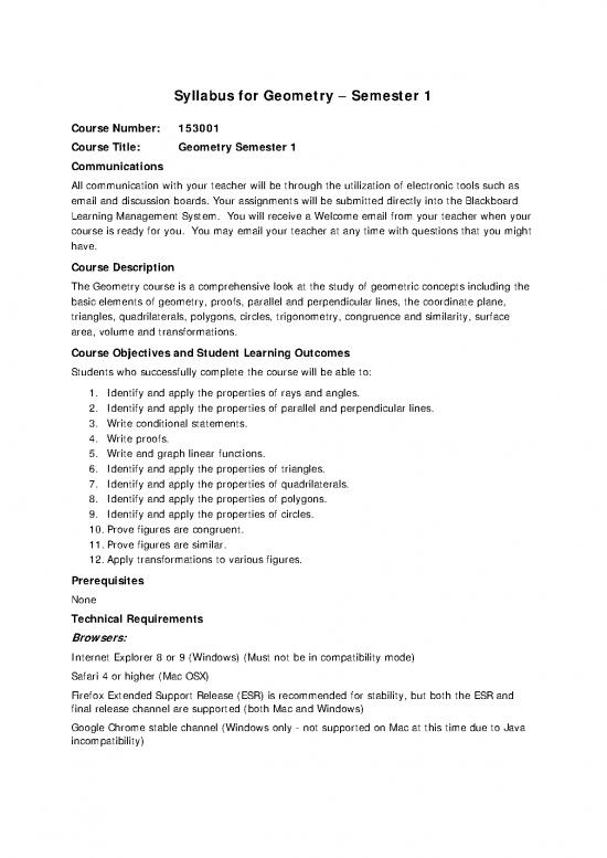 picture Geometry Pdf 168390 | Geometry S1 Syllabus