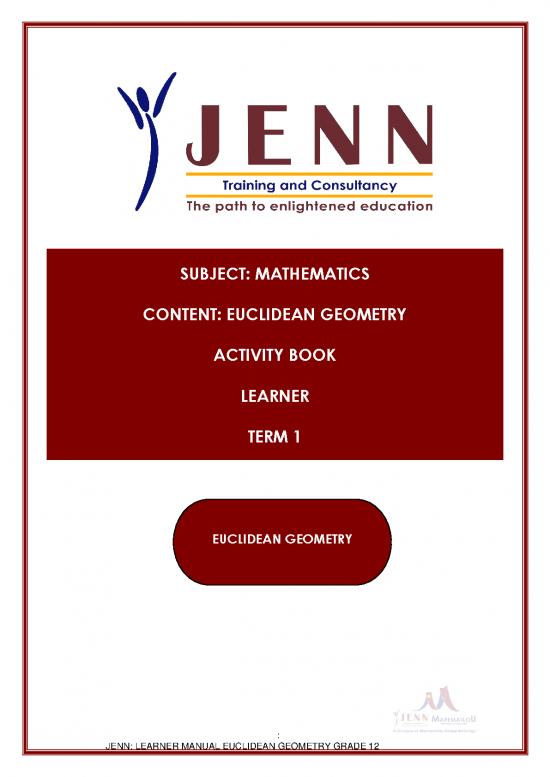 picture_Geometry Pdf 167935 | Grade 12 Maths Activity Manual Euclidean Geometry
