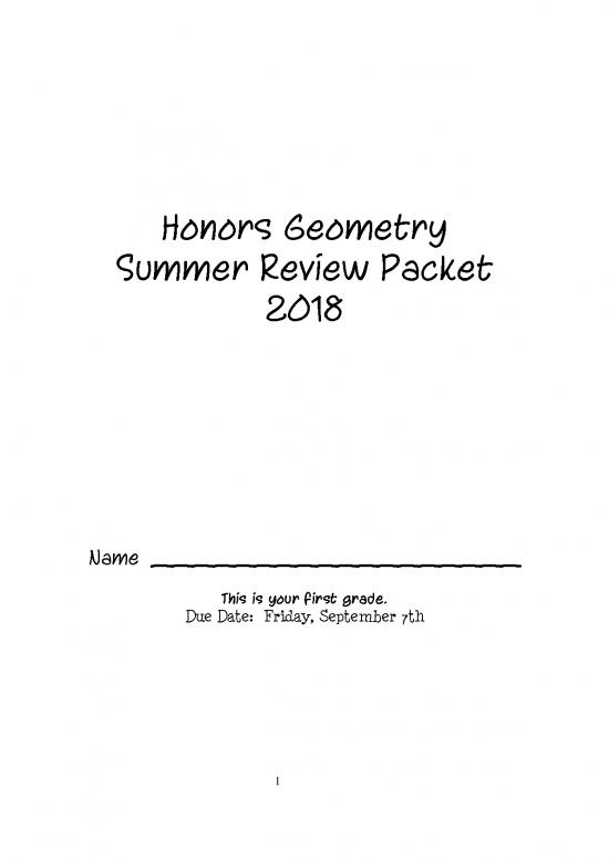 picture1_Geometry Pdf 166856 | Honors Geometry Summer Packet 2018  Pdf