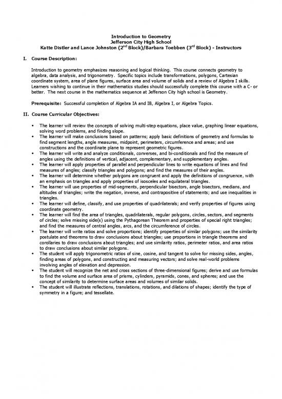 picture Geometry Pdf 167752 | Introduction To Geometry Syllabus