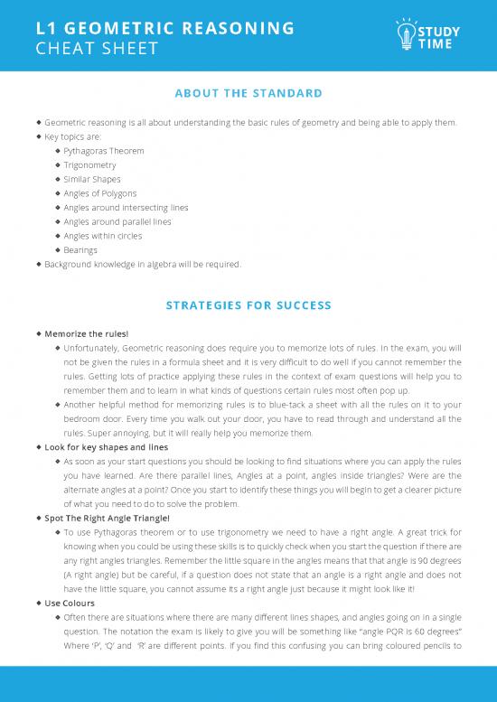 picture Geometry Pdf 166250 | L1 Geometric Cheatsheet