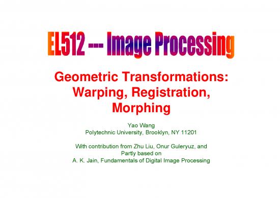 picture Geometric Transformations Pdf 166505 | Lecture12 Imagewarping