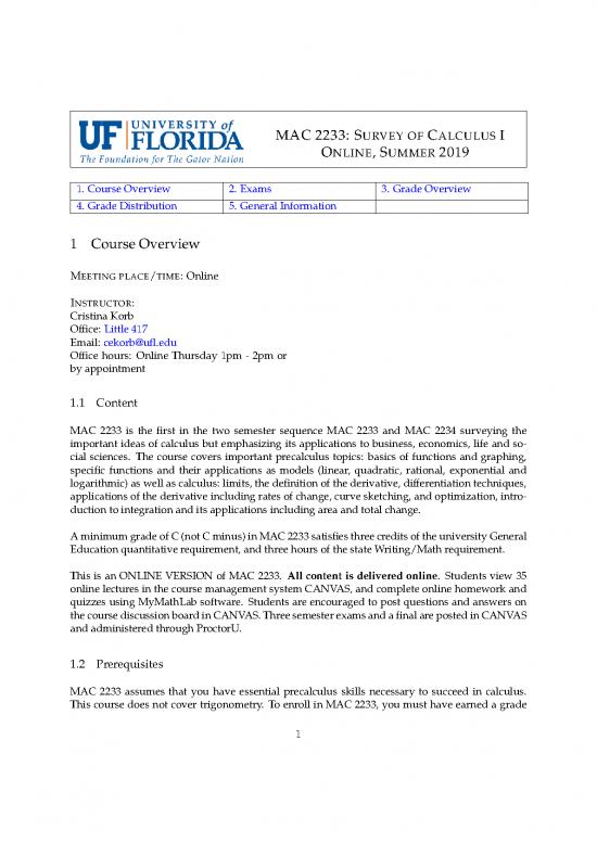 picture Calculus Pdf 168819 | Mac 2233 Syllabus   Summer 2019 1