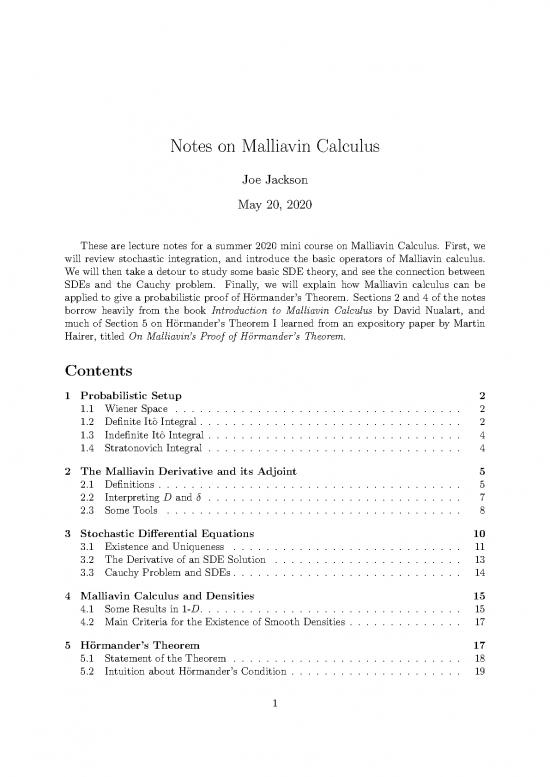 picture Calculus Pdf 168890 | Malliavin Calculus Notes