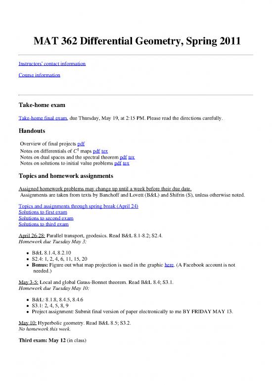 picture Geometry Pdf 168160 | Mat362s11