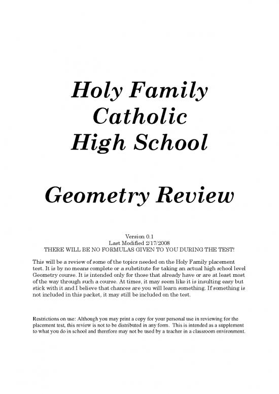picture Geometry Pdf 167936 | Pretest Geometryreview