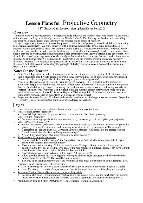 picture Geometry Pdf 167750 | Proj Geom Lesson Plans