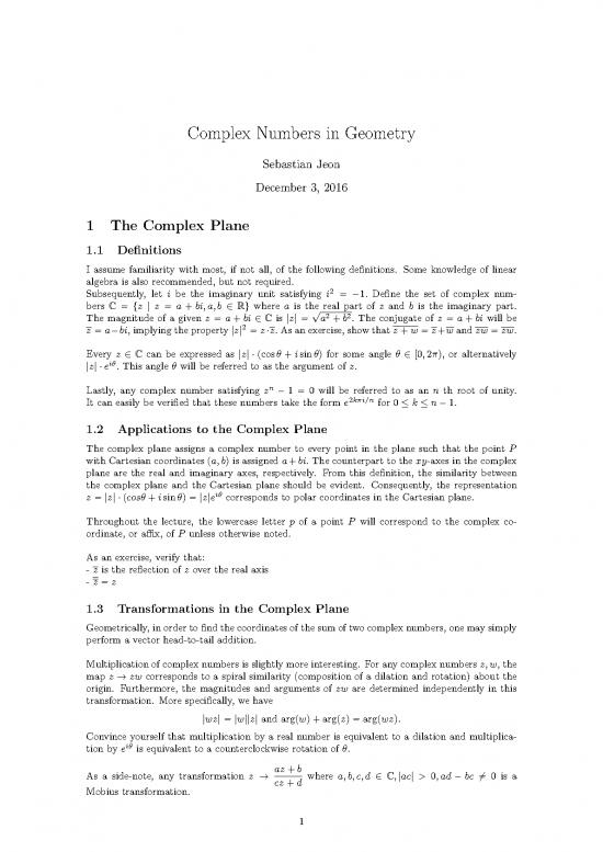 picture Geometry Pdf 167217 | Real Complex Bash