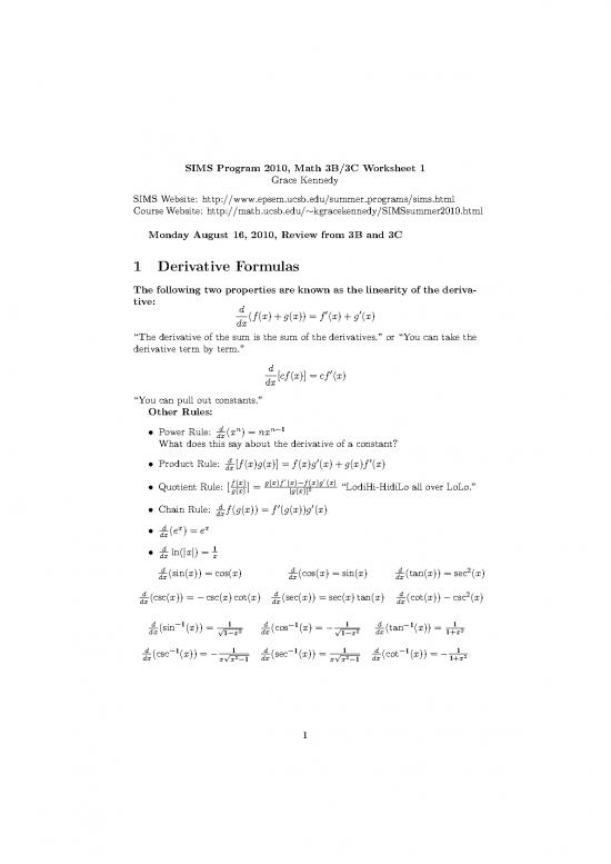 picture Derivative Formulas 168894 | Simswkst1