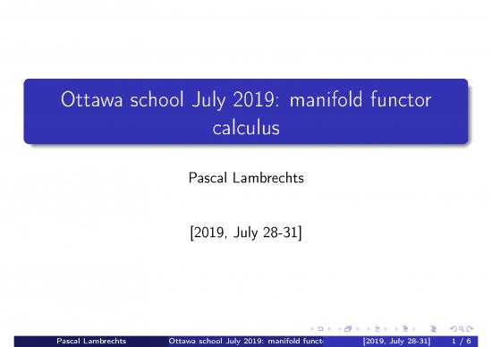 picture_Calculus Pdf 168802 | Summary Manifold Functor Calculus Lecture2