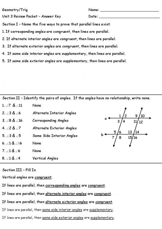 picture_Geometry Pdf 168026 | Unit 3 Review Packet   Answer Key