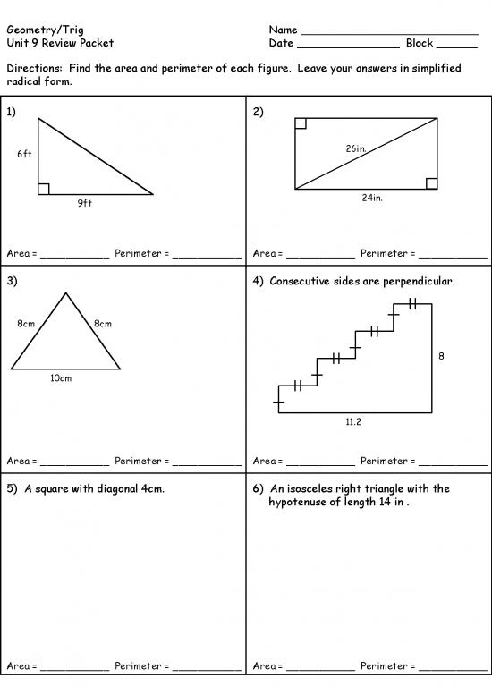 picture_Geometry Pdf 167473 | Unit 9 Review Packet