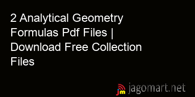 picture 2 Analytical Geometry Formulas Pdf Files | Download Free Collection Files