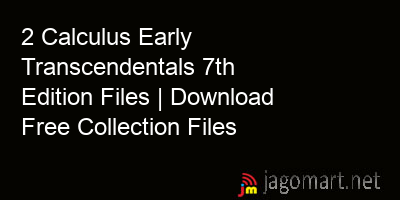 picture 2 Calculus Early Transcendentals 7th Edition Files | Download Free Collection Files