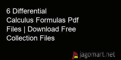 picture 6 Differential Calculus Formulas Pdf Files | Download Free Collection Files