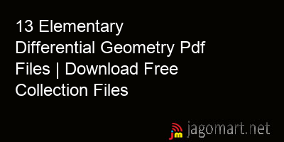 picture 13 Elementary Differential Geometry Pdf Files | Download Free Collection Files