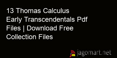 picture 13 Thomas Calculus Early Transcendentals Pdf Files | Download Free Collection Files