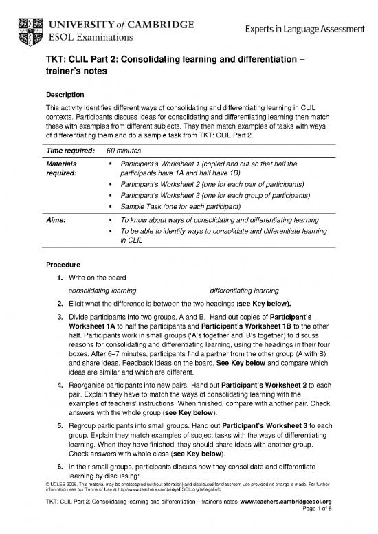 picture_Differentiation Pdf 170790 | 168758 Tkt Clil Part 2 Consolidating And Differentiating