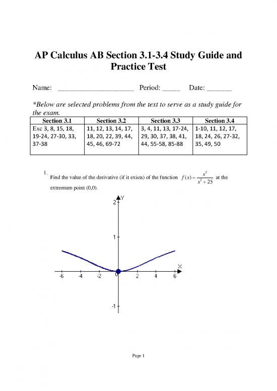 picture1_Calculus Pdf 169499 | 1 4 Practice Test  Study Guide
