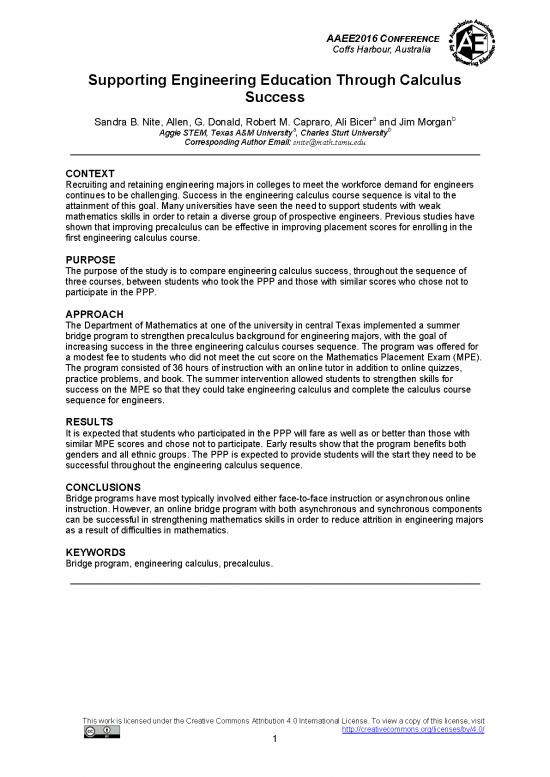 picture1_Calculus For Engineers Pdf 171037 | Aaee2016 Nite Donald Capraro Et Al Calculus Success For Supporting Engineering Education