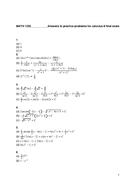 picture1_Answers To Practice Problems For Calculus Ii Final Exam