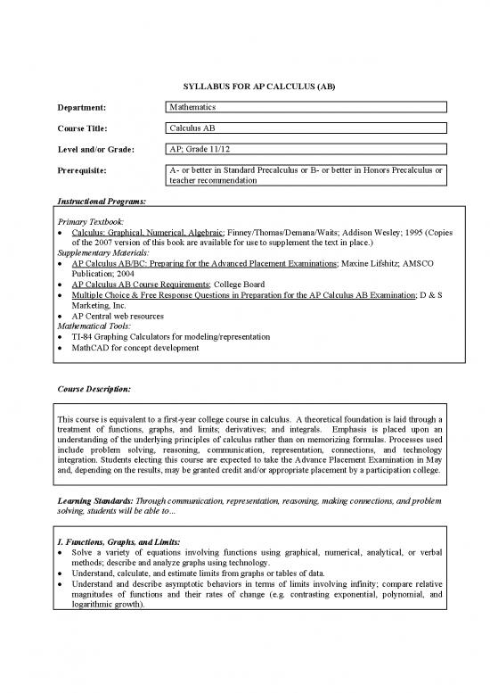 picture Calculus Pdf 170585 | Ap Calculus Syllabus