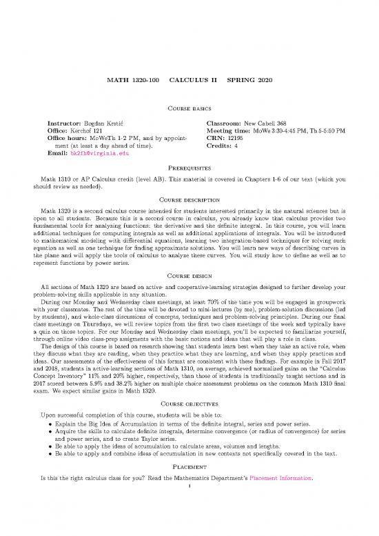 picture Calculus Pdf 169392 | Bogdan Krstic Syllabus Calc 2