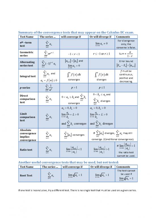 picture1_Calculus Pdf 170043 | Convergence Test Chart 3 7 171