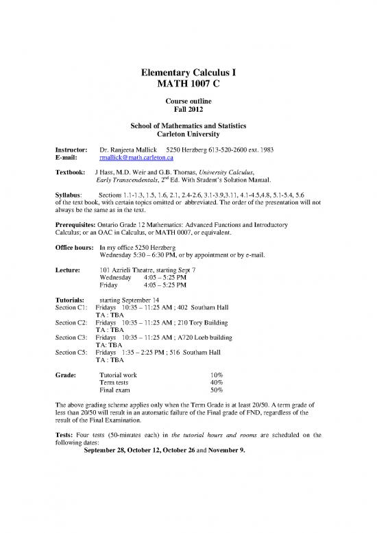 picture Calculus Pdf 169920 | Course Outline12 1007c